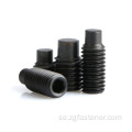 Black Oxide Hex Socket Set -skruvar med Dog Point DIN915